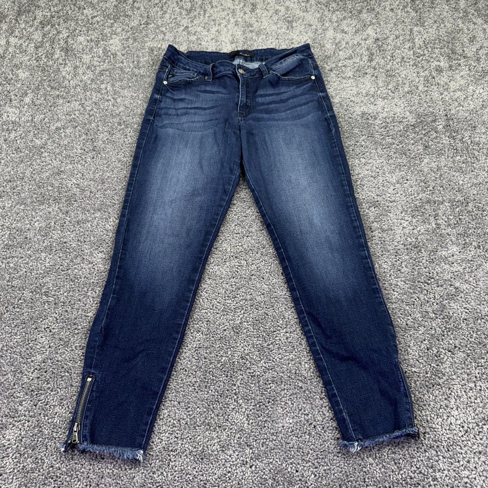 KanCan Jeans Womens 11/29 Blue High Rise Skinny Ankle Zip Dark Denim